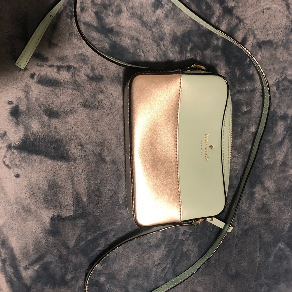 Small Teal/Silver Kate Spade Crossbody